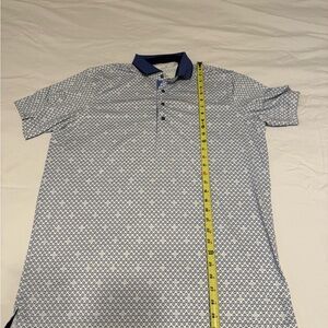 Greyson Navy and White Patterned Polo Shirt